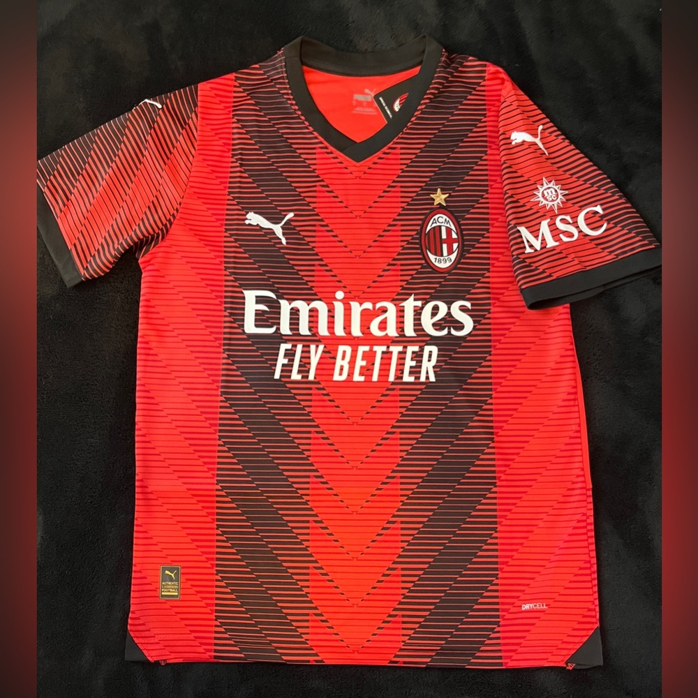 AC Milan Home S-L 22/23 Red Soccer Jersey